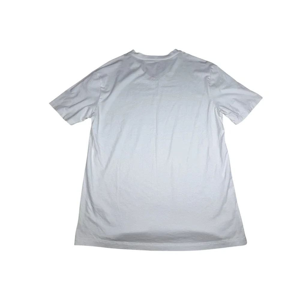 Banana Republic Mens Essential Tee White Cotton Spandex V-Neck T-Shirt Size M